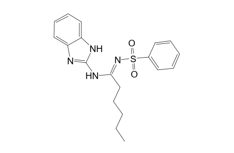N-(1H-benzo[d]imidazol-2-yl)-N'-(phenylsulfonyl)hexanimidamide