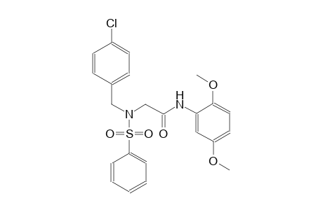 2-[(4-chlorobenzyl)(phenylsulfonyl)amino]-N-(2,5-dimethoxyphenyl)acetamide