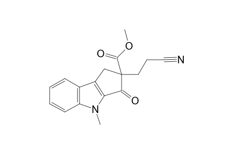 2-(2-cyanoethyl)-3-keto-4-methyl-1H-cyclopent[b]indole-2-carboxylic acid methyl ester