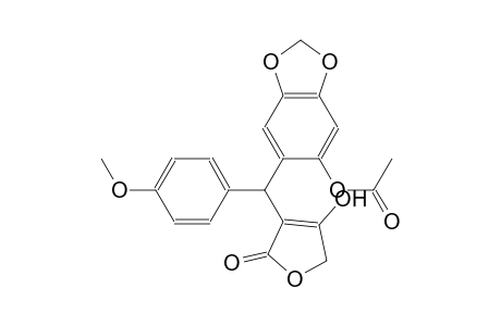 6-[(4-hydroxy-2-oxo-2,5-dihydro-3-furanyl)(4-methoxyphenyl)methyl]-1,3-benzodioxol-5-yl acetate