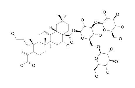 SAPONARIOSIDE-K;3,4-SECO-16-ALPHA-HYDROXY-GYPSOGENIC-ACID-28-O-BETA-D-GLUCOPYRANOSYL-(1->3)-[BETA-D-GLUCOPYRANOSYL-(1->6)]-BETA-D-GLUCOPYRANOSIDE