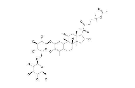FEVICORDIN-B-GENTIOBIOSIDE;25-ACETOXY-2-(6-O-BETA-D-GLUCOPYRANOSYL-BETA-D-GLUCOPYRANOSYLOXY)-3,16-ALPHA,20-TRIHYDROXY-29-NORCUCURBITA-1,3,5(10)-TRIENE