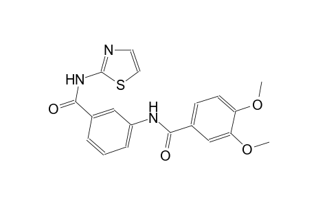3,4-dimethoxy-N-{3-[(1,3-thiazol-2-ylamino)carbonyl]phenyl}benzamide