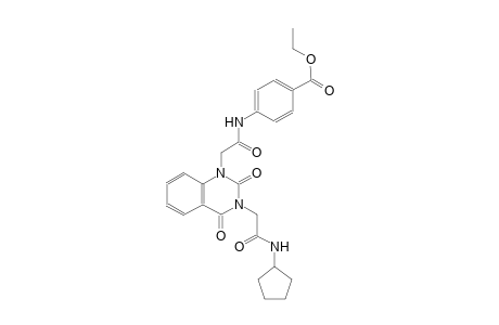 ethyl 4-{[(3-[2-(cyclopentylamino)-2-oxoethyl]-2,4-dioxo-3,4-dihydro-1(2H)-quinazolinyl)acetyl]amino}benzoate