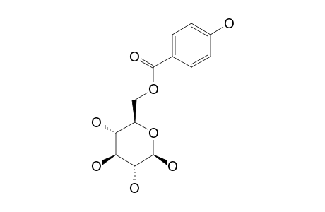 6-O-(PARA-HYDROXYBENZOYL)-D-GLUCOPYRANOSE