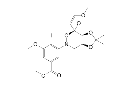 8,8-Dimethyl-5-[2-(methoxy)ethenyl]-5-methoxy-3-[(2-iodo-3-methoxy-5-(methoxycarbonyl)phenyl]-3-aza-4,7,9-trioxabicyclo[4.3.0]nonane