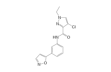 1H-Pyrazole-3-carboxylic acid, 4-chloro-1-ethyl-, (3-isoxazol-5-ylphenyl)amide
