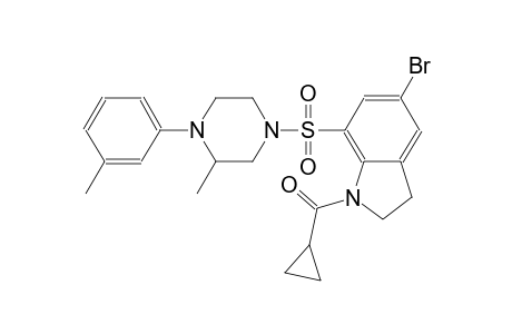 1H-indole, 5-bromo-1-(cyclopropylcarbonyl)-2,3-dihydro-7-[[3-methyl-4-(3-methylphenyl)-1-piperazinyl]sulfonyl]-