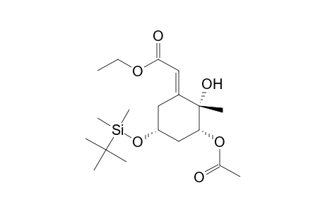 [2S-(1E,2.alpha.,3.alpha.,5.alpha.)]-[3-(acetyloxy)-2hydroxy-5-[[(1,1-dimethylethyl)dimethylsilyl]oxy]-2-methylcyclohexylidene]acetic acid ethyl ester