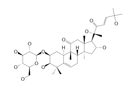 2-BETA-GLUCOPYRANOSYLOXY-3,16,20,25-TETRAHYDROXY-9-METHYL-19-NOR-LANOSTA-5,23-DIENE-11,22-DIONE