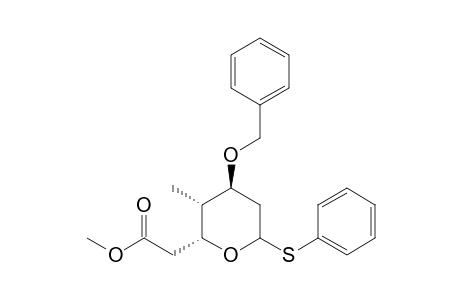 2-[(2R,3R,4S)-3-methyl-4-phenylmethoxy-6-(phenylthio)-2-oxanyl]acetic acid methyl ester