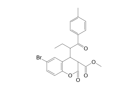 6-Bromo-2-keto-4-(1-p-toluoylpropyl)chroman-3-carboxylic acid methyl ester