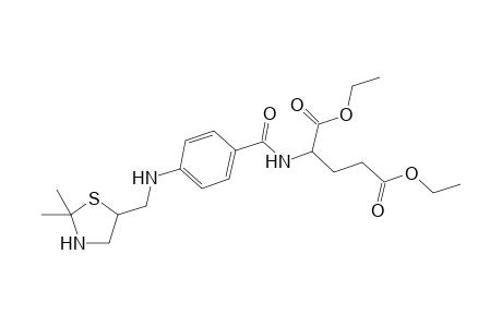 Diethyl 2-[(4-{[(2,2-dimethyl-1,3-thiazolidin-5-yl)methyl]amino}benzoyl)amino]pentanedioate