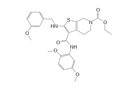thieno[2,3-c]pyridine-6(5H)-carboxylic acid, 3-[[(2,5-dimethoxyphenyl)amino]carbonyl]-4,7-dihydro-2-[[(3-methoxyphenyl)methyl]amino]-, ethyl ester
