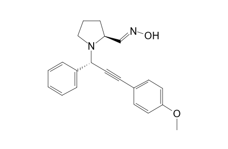 (E),(S)-1-((S)-3-(4-methoxyphenyl)-1-phenylprop-2-ynyl)pyrrolidine-2- carbaldehyde oxime