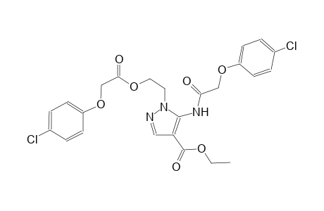 1H-pyrazole-4-carboxylic acid, 5-[[(4-chlorophenoxy)acetyl]amino]-1-[2-[[(4-chlorophenoxy)acetyl]oxy]ethyl]-, ethyl ester