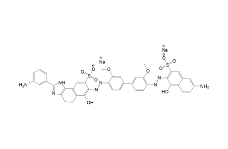 1H-Naphth[1,2-d]imidazole-8-sulfonic acid, 7-[[4'-[(6-amino-1-hydroxy-3-sulfo-2-naphthalenyl)azo]-3,3'-dimethoxy[1,1'-biphenyl]-4-yl]azo]-2-(3-aminophenyl)-6-hydroxy-, disodium salt