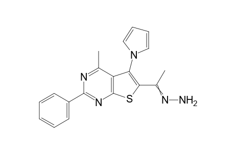6-(1-hydrazonoethyl)-4-methyl-2-phenyl-5-(1H-pyrrol-1-yl)thieno[2,3-d]pyrimidine