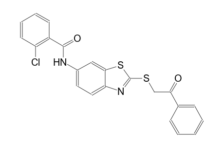 2-chloro-N-{2-[(2-oxo-2-phenylethyl)sulfanyl]-1,3-benzothiazol-6-yl}benzamide