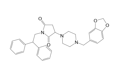1-(2,2-diphenylethyl)-3-(4-piperonylpiperazino)pyrrolidine-2,5-quinone