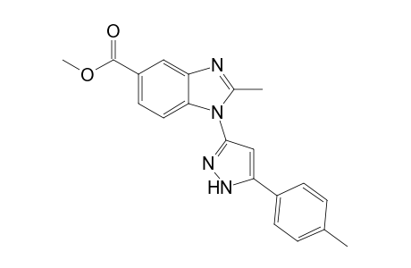 Methyl 1-[5-(4-methylphenyl)-1H-pyrazol-3-yl]-2-methyl-1H-benzimidazole-5-carboxylate