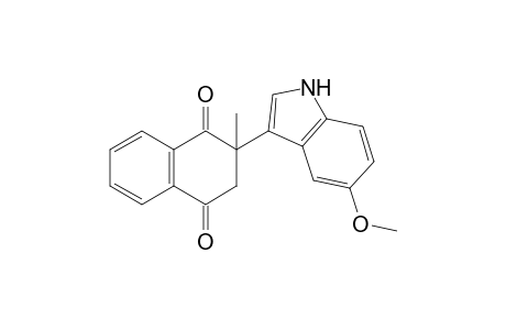 5-Methoxy-3-(2-methyl-1,4-dioxo-1,2,3,4-tetrahydronaphth-2-yl)indole