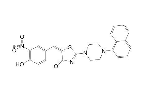 (5E)-5-(4-hydroxy-3-nitrobenzylidene)-2-[4-(1-naphthyl)-1-piperazinyl]-1,3-thiazol-4(5H)-one