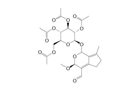 (1S,3S)-1-(2',3',4',6'-TETRAACETOXY-BETA-D-GLUCOPYRANOSYLOXY)-1,3,5,6-TETRAHYDRO-3-METHOXY-7-METHYL-CYCLOPENTA-[C]-PYRAN-4-CARBOXALDEHYDE
