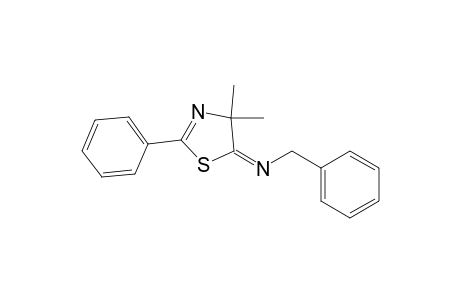 Benzenemethanamine, N-(4,4-dimethyl-2-phenyl-5(4H)-thiazolylidene)-