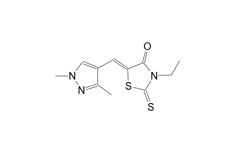 (5Z)-5-[(1,3-dimethyl-1H-pyrazol-4-yl)methylene]-3-ethyl-2-thioxo-1,3-thiazolidin-4-one