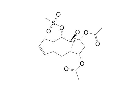 (1R*,2S*,5Z,9S*10R*,12S*)-10,12-Diacetoxy-13-oxabicyclo[7.3.1]tridec-5-en-2-yl Methanesulfonate