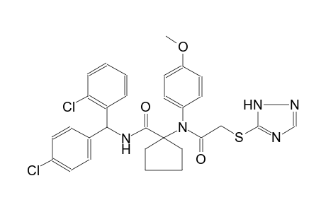 cyclopentanecarboxamide, N-[(2-chlorophenyl)(4-chlorophenyl)methyl]-1-[(4-methoxyphenyl)[(1H-1,2,4-triazol-5-ylthio)acetyl]amino]-