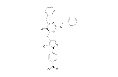 BENZYL-(2S)-2-BENZYLOXYCARBONYLAMINO-3-[5-HYDROXY-1-(PARA-NITROPHENYL)-PYRAZOL-4-YL]-PROPIONATE