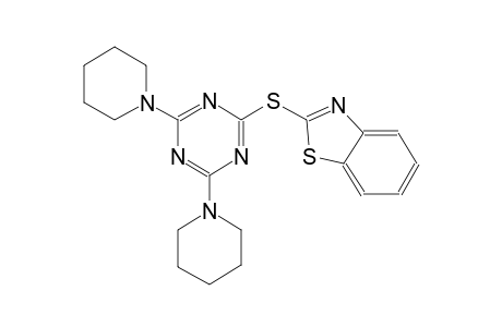 2-{[4,6-di(1-piperidinyl)-1,3,5-triazin-2-yl]sulfanyl}-1,3-benzothiazole