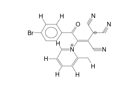 3-(PARA-BROMOBENZOYL)-3-(2-METHYL-1-PYRIDINIO)-1,1,2-TRICYANO-2-PROPENIDE-1