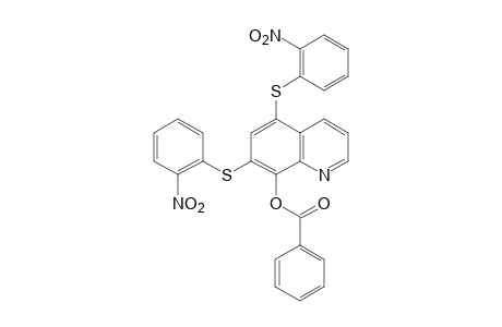5,7-bis(2-nitrophenylthio)-8-quinolinol, benzoate