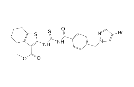 methyl 2-{[({4-[(4-bromo-1H-pyrazol-1-yl)methyl]benzoyl}amino)carbothioyl]amino}-4,5,6,7-tetrahydro-1-benzothiophene-3-carboxylate