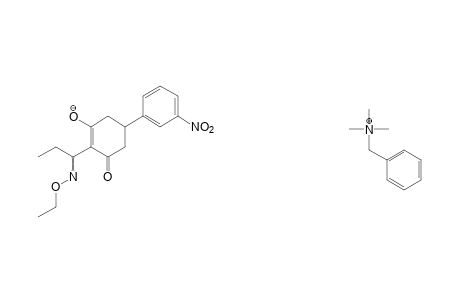 2-Cyclohexen-1-one, 2-[1-(ethoxyimino-propyl]-3-hydroxy-5-(3-nitrophenyl)-, benzyl-trimethylammonium, salt