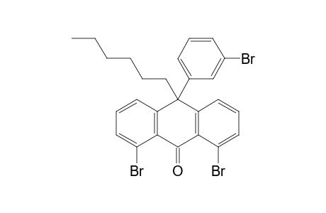 1,8-dibromo-10-(3-bromophenyl)-10-hexylanthracen-9(10H)-one