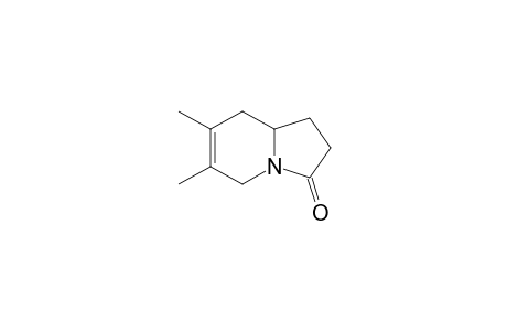 3(2H)-Indolizinone, 1,5,8,8a-tetrahydro-6,7-dimethyl-, (.+-.)-