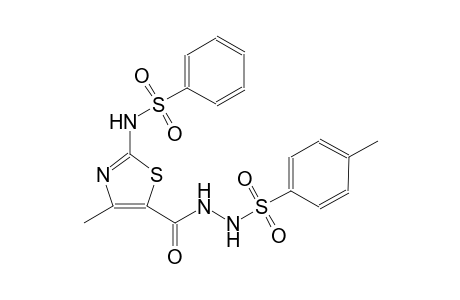 N-[4-methyl-5-({2-[(4-methylphenyl)sulfonyl]hydrazino}carbonyl)-1,3-thiazol-2-yl]benzenesulfonamide