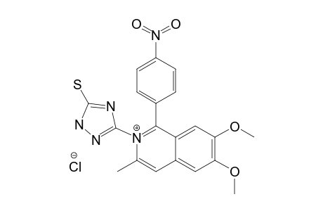 3-METHYL-6,7-DIMETHOXY-1-(4-NITROPHENYL)-N-(5'-MERCAPTO-1'H-1,2,4-TRIAZOL-3'-YL)-ISOQUINOLINIUM-CHLORIDE