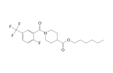 Isonipecotic acid, N-(2-fluoro-5-trifluoromethylbenzoyl)-, hexyl ester