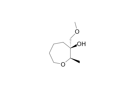 (2R*,3S*)-3-Hydroxy-3-methoxymethyl-2-methyloxepane