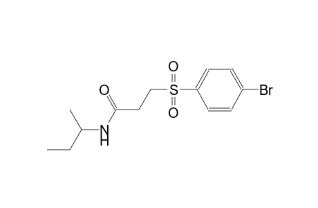 3-[(4-bromophenyl)sulfonyl]-N-(sec-butyl)propanamide