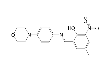 phenol, 4-methyl-2-[(E)-[[4-(4-morpholinyl)phenyl]imino]methyl]-6-nitro-