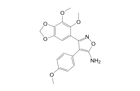 3-(6,7-Dimethoxy-1,3-benzodioxol-5-yl)-4-(4-methoxyphenyl)-5-isoxazolamine