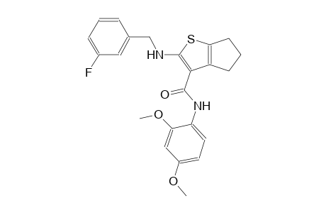 4H-cyclopenta[b]thiophene-3-carboxamide, N-(2,4-dimethoxyphenyl)-2-[[(3-fluorophenyl)methyl]amino]-5,6-dihydro-