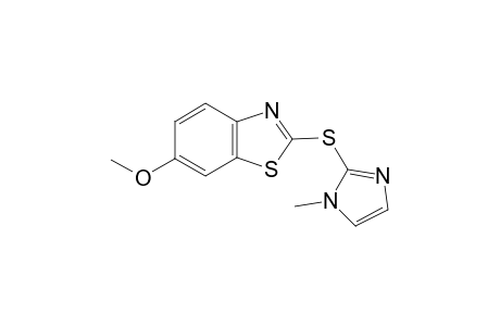 6-Methoxy-2-[(1-methyl-1H-imidazol-2-yl)sulfanyl]-1,3-benzothiazole