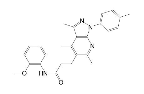 1H-pyrazolo[3,4-b]pyridine-5-propanamide, N-(2-methoxyphenyl)-3,4,6-trimethyl-1-(4-methylphenyl)-